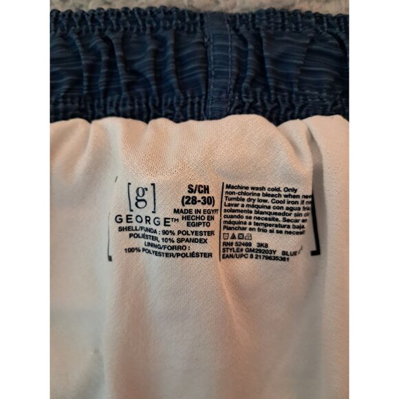 George Size S (28-30) Blue Striped E-Board Swim Trunks - Picture 9 of 10